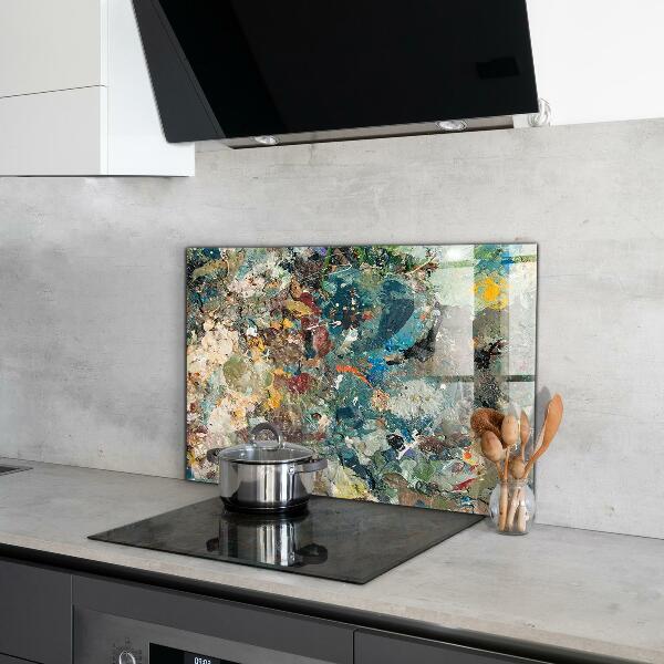 Foto achterwand keuken Olieverftextuur