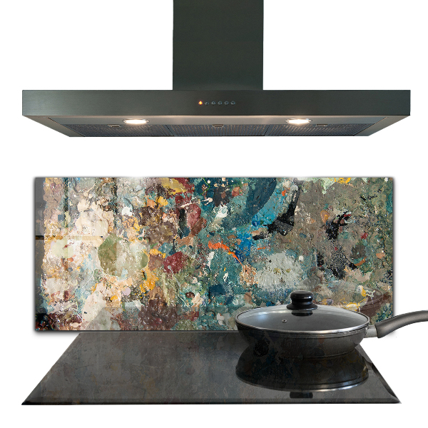 Foto achterwand keuken Olieverftextuur