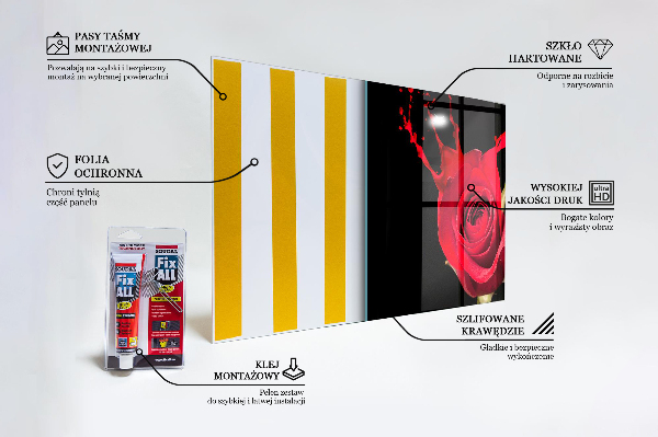 Achterwand keuken Abstracte rode roos