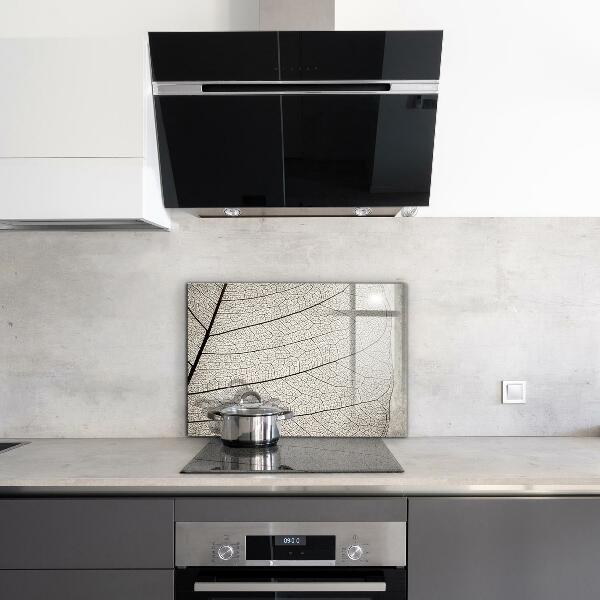 Keuken achterwand glas Sepia bladtextuur