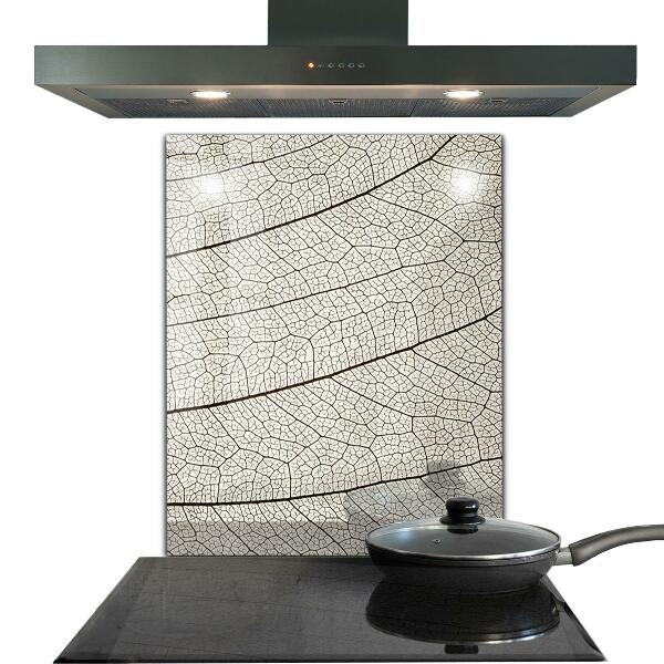 Keuken achterwand glas Sepia bladtextuur