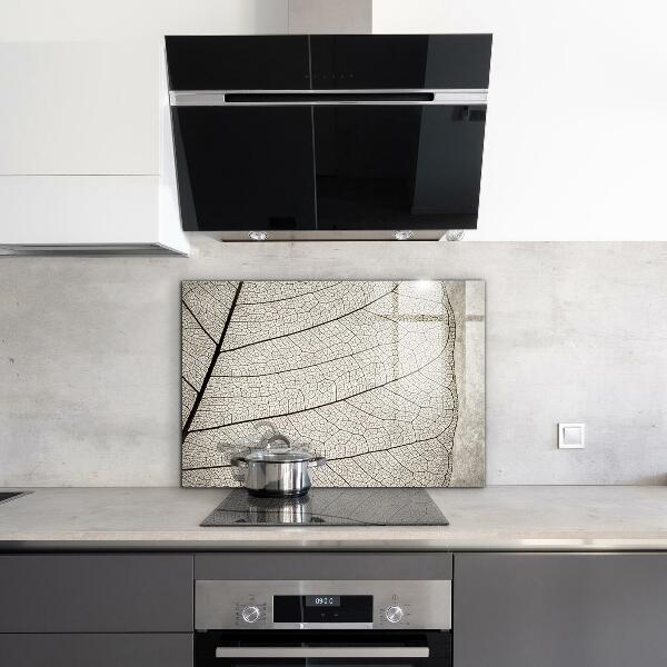 Keuken achterwand glas Sepia bladtextuur