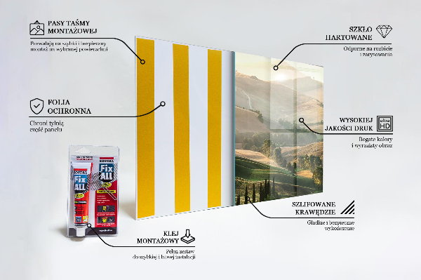 Foto achterwand keuken Toscaanse landschapswijngaarden