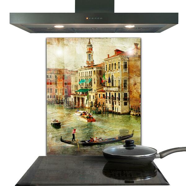 Spatplaat keuken Italië Venetië Vintage Schilderij
