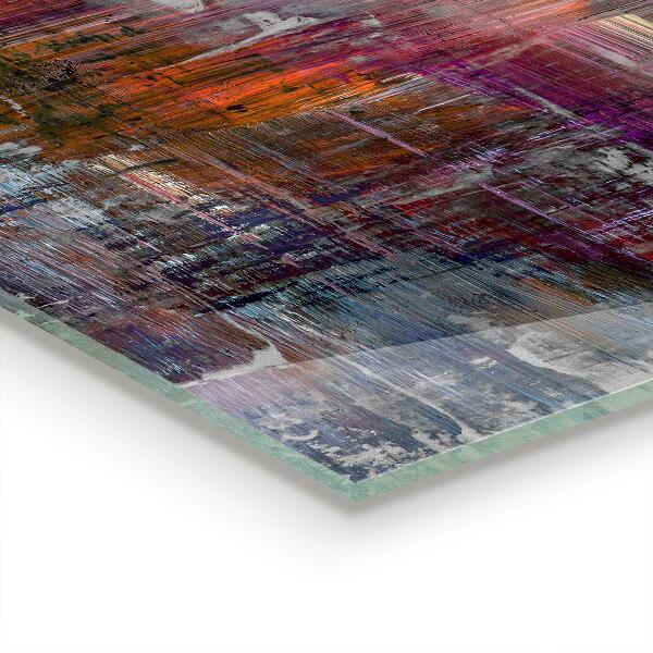 Spatscherm keuken glas Abstracte schilderkunst