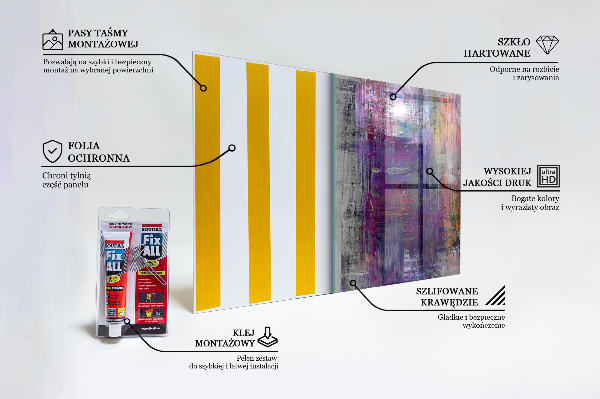 Spatscherm keuken glas Abstracte schilderkunst