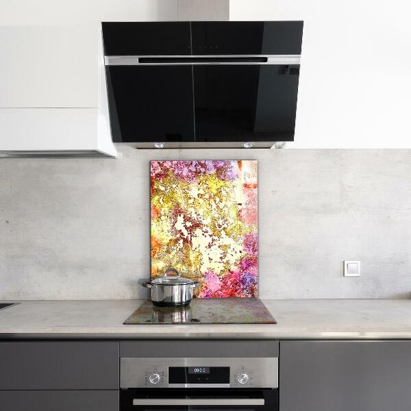 Achterwand keuken Oranje Abstractie