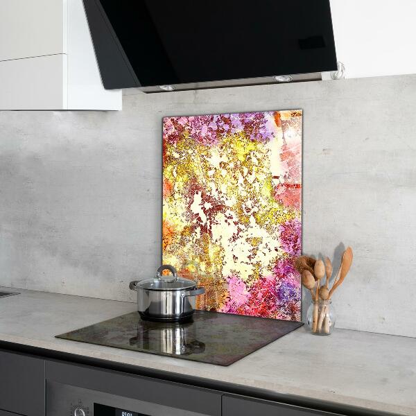 Achterwand keuken Oranje Abstractie