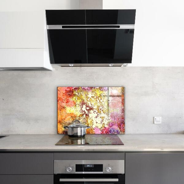 Achterwand keuken Oranje Abstractie