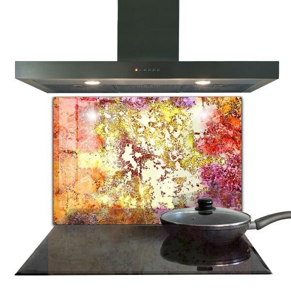 Achterwand keuken Oranje Abstractie