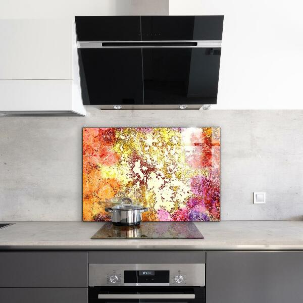 Achterwand keuken Oranje Abstractie