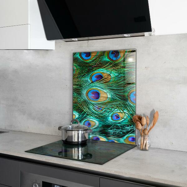 Achterwand keuken Pauwenveren, prachtige natuur