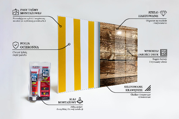 Keuken achterwand glas Houtstructuur