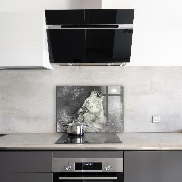 Achterwand keuken Illustratie van een Canadese wolf