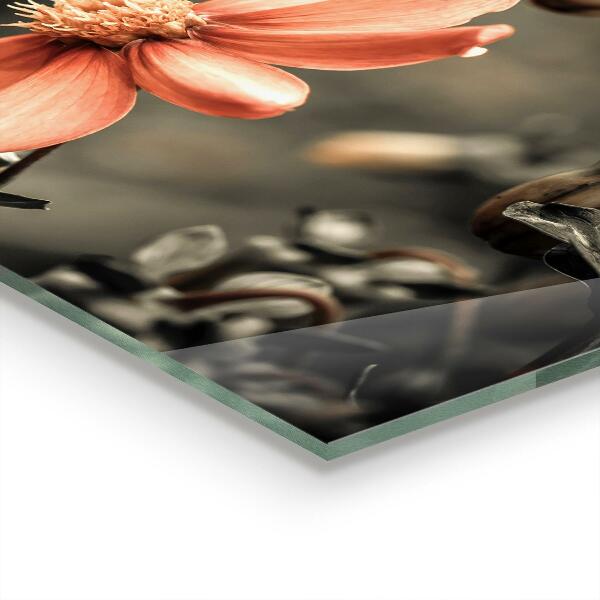 Achterwand keuken Vintage bloemknop