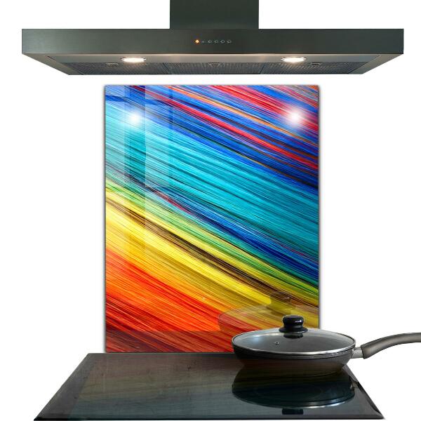 Keuken achterwand glas Kleurrijk regenboog grafisch patroon