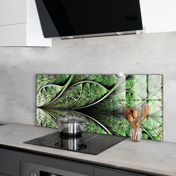 Foto achterwand keuken Abstracte groene bladeren