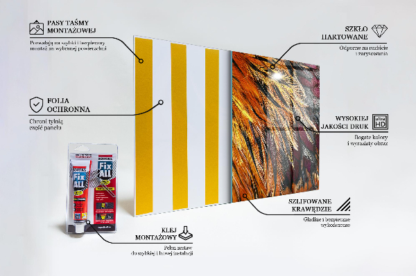 Achterwand keuken Kleurrijke vogelveren