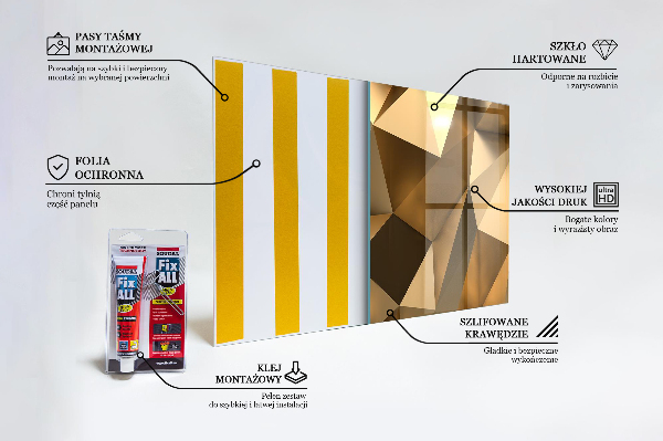 Keuken achterwand glas Metaalachtige geometrische textuur