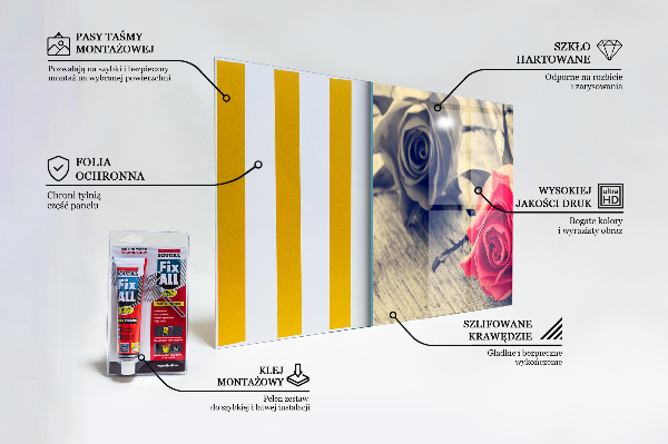 Achterwand keuken De roos, symbool van de liefde