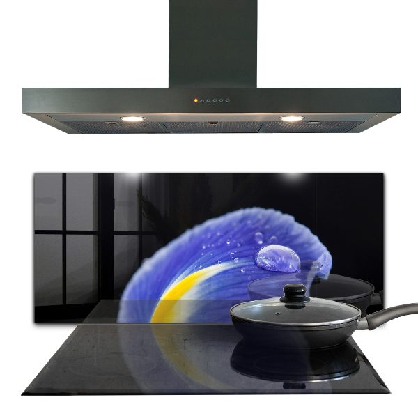 Foto achterwand keuken Paarse irisbloem