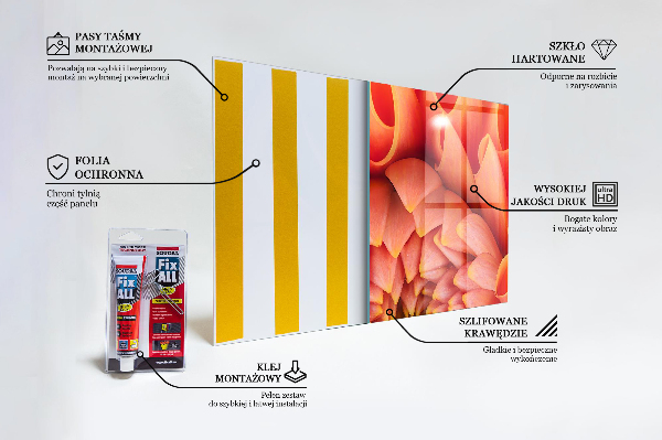 Keuken achterwand glas Oranjebloem