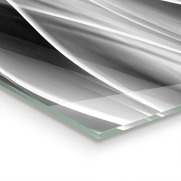 Spatscherm keuken glas Grijze golf abstractie energie
