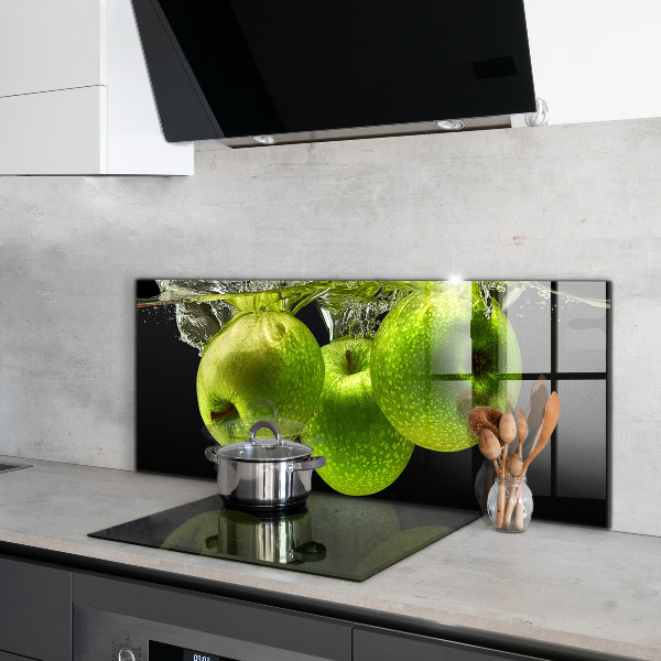 Spatplaat keuken Groene appels in water