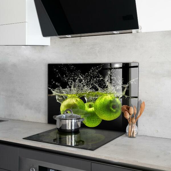 Spatplaat keuken Groene appels in water