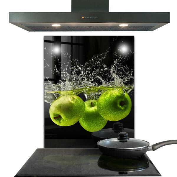 Spatplaat keuken Groene appels in water