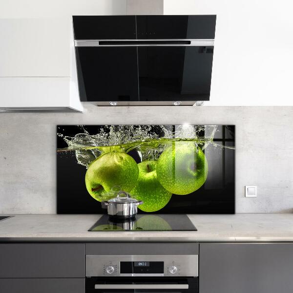 Spatplaat keuken Groene appels in water