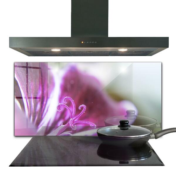 Spatplaat keuken Roze bloemdetails Natuur