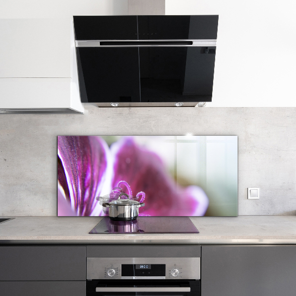 Spatplaat keuken Roze bloemdetails Natuur