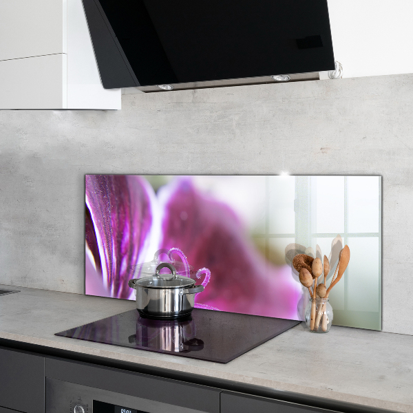 Spatplaat keuken Roze bloemdetails Natuur