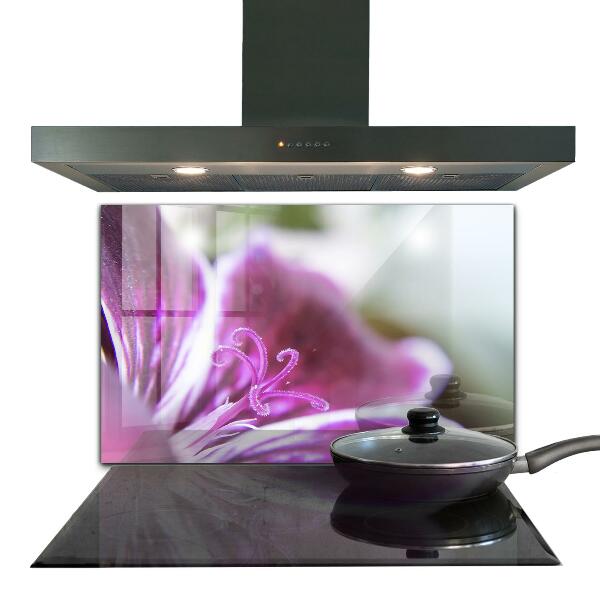 Spatplaat keuken Roze bloemdetails Natuur