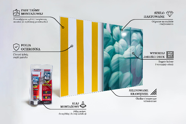 Spatscherm keuken glas Blauwe chrysant