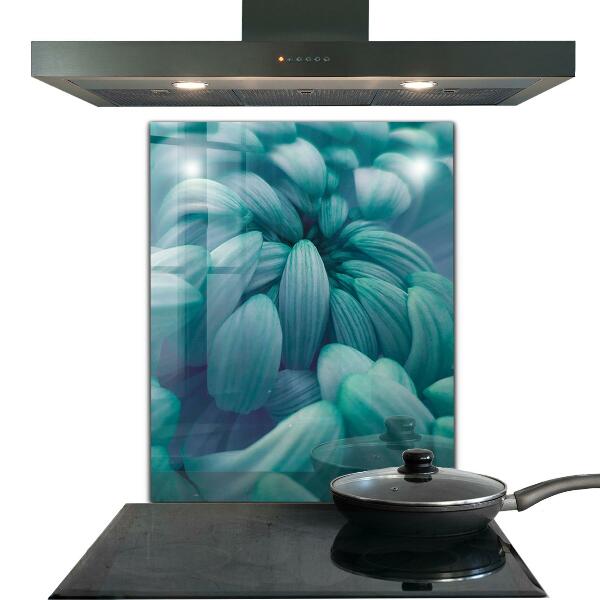 Spatscherm keuken glas Blauwe chrysant