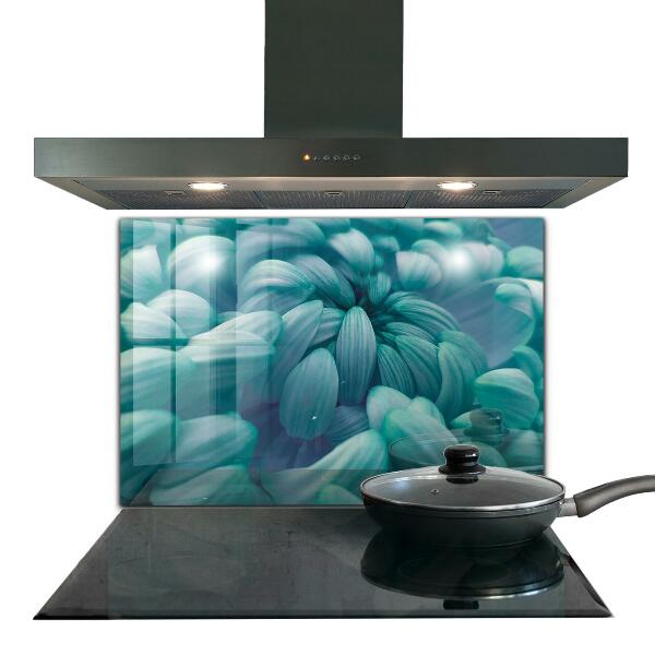 Spatscherm keuken glas Blauwe chrysant