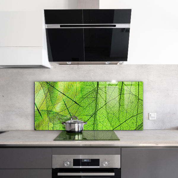 Keuken achterwand glas Groene bladtextuur