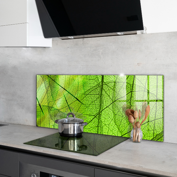 Keuken achterwand glas Groene bladtextuur