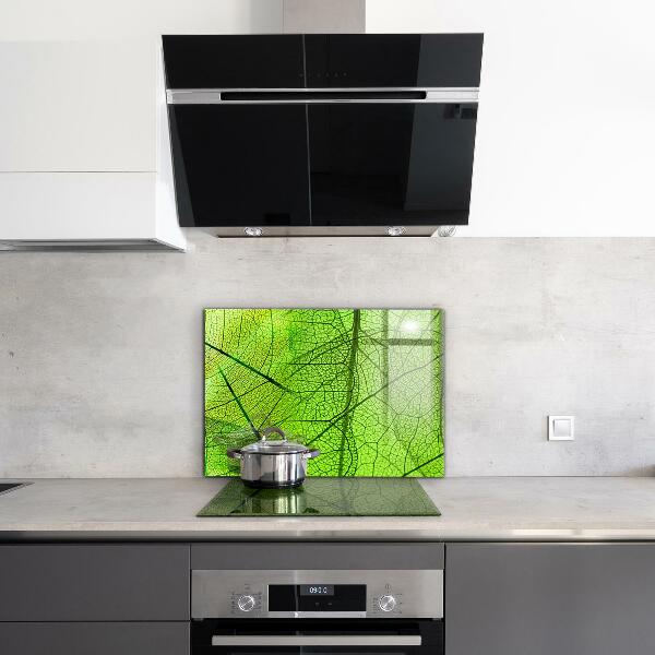Keuken achterwand glas Groene bladtextuur