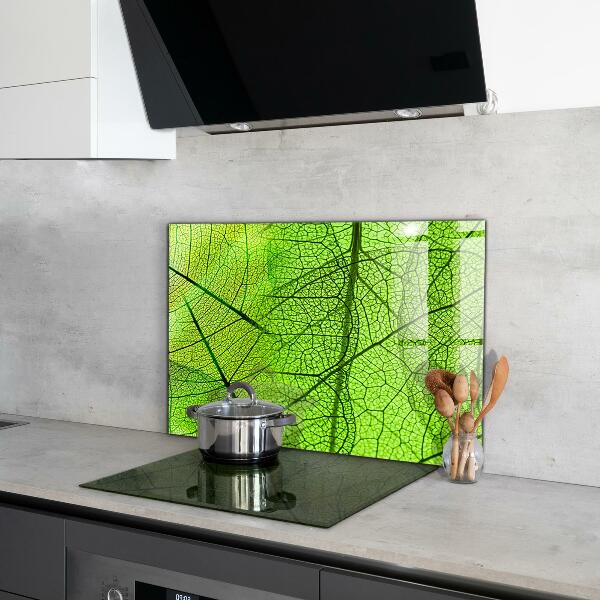 Keuken achterwand glas Groene bladtextuur