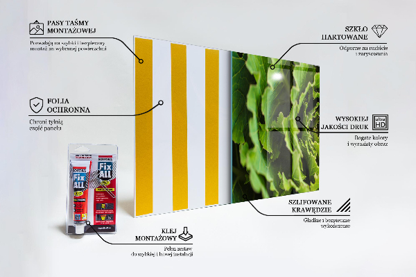 Spatscherm keuken glas Bloem van koolbladeren