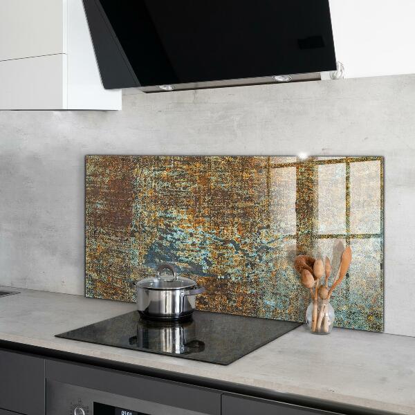 Spatplaat keuken Oude metaaltextuur