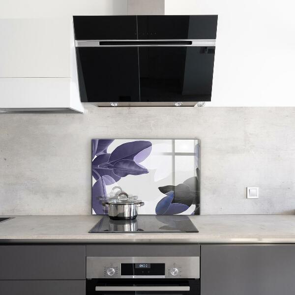 Spatscherm keuken glas Illustratie van exotische bladeren