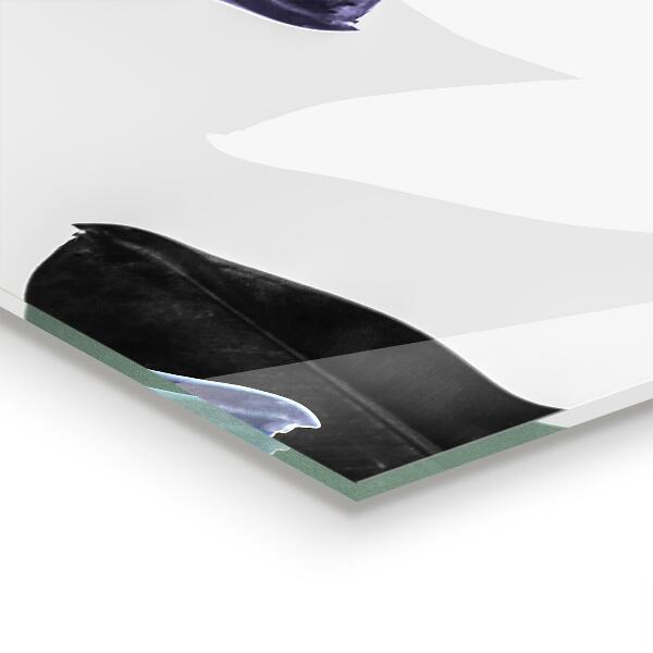 Spatscherm keuken glas Illustratie van exotische bladeren