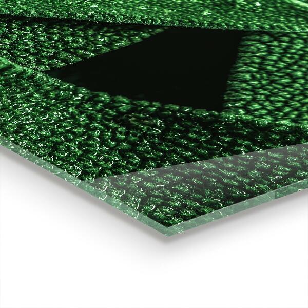 Spatscherm keuken glas Groene bladeren na de regen