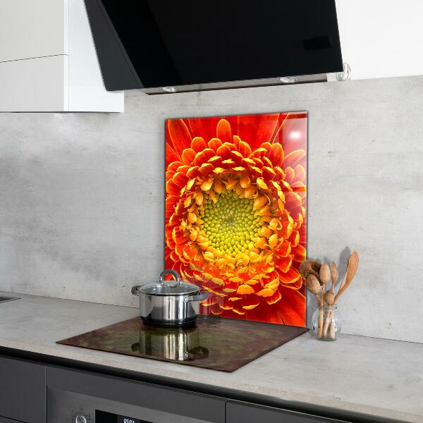 Spatplaat keuken Oranje Gerbera Bloem