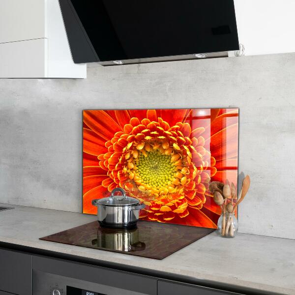 Spatplaat keuken Oranje Gerbera Bloem