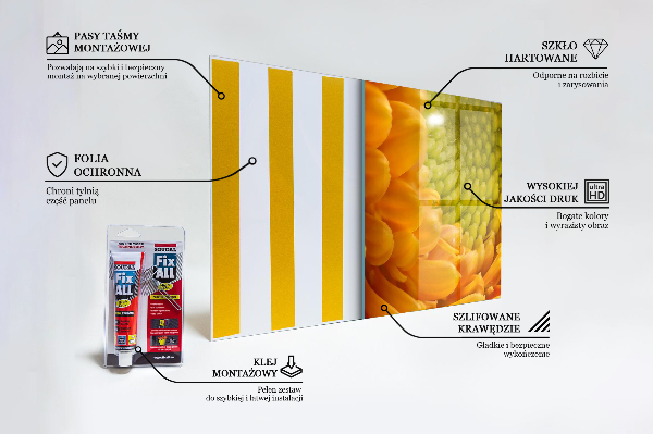 Spatscherm keuken glas Gerbera bloem oranje